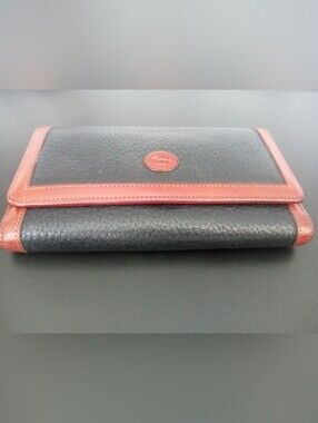 Vintage Dooney & Bourke Large Ladies Tri Fold Wallet